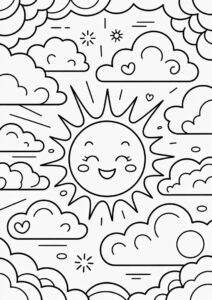 Detailed Sun In The Sky With Clouds 1