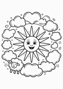 Detailed Sun In The Sky With Clouds 4