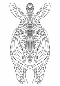 Detailed Zebra Mandala Coloring Page For Adults 2