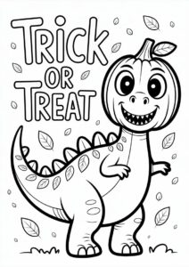 Dinosaur and Pumpkins 4
