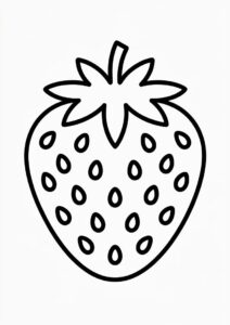 Easy Outline Of Strawberry 1