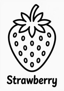 Easy Outline Of Strawberry 2