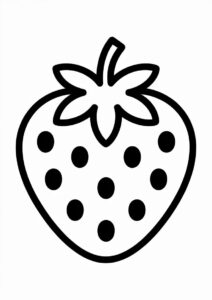Easy Outline Of Strawberry 4