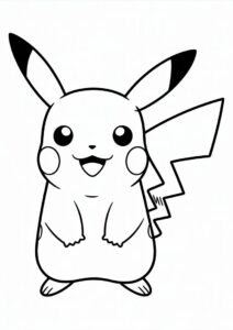 Easy Pikachu Coloring Page For Preschoolers 2