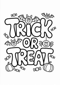 Easy Trick or Treat Spider and Bats 2