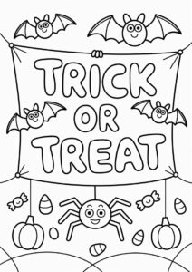 Easy Trick or Treat Spider and Bats 4