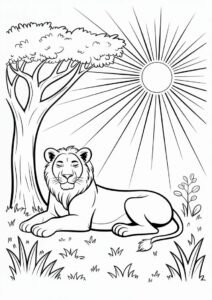 Female Lion Resting In Sun 3