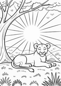 Female Lion Resting In Sun 4