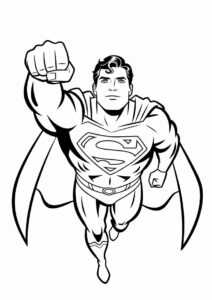 Flying Superman Coloring Page 4