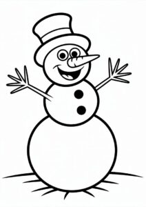 Frosty The Snowman Coloring Page 3