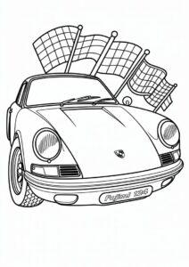 Fujimi 124 Porsche Coloring Page 1