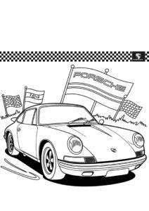 Fujimi 124 Porsche Coloring Page 2