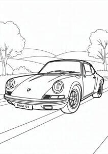 Fujimi 124 Porsche Coloring Page 3