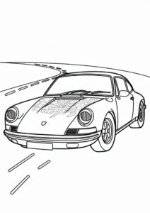 Fujimi 124 Porsche Coloring Page 4