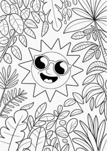 Fun Sun Wearing Sunglasses Over Jungle 2
