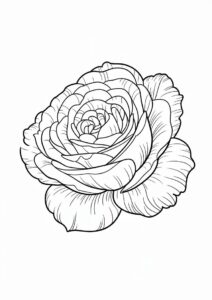Head OF a Rose With Detailed Petals 3