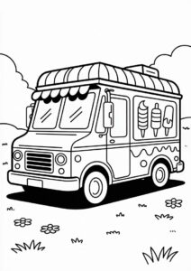 Ice Cream Coloring Page Truck 9