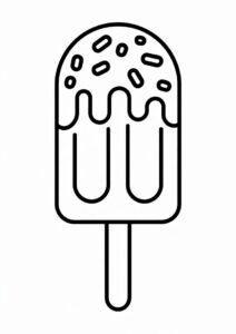 Ice Cream Coloring Page With Chocolate Coating 4