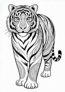 Indian Style Tiger Mandala For Adults 1