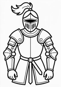 Knight Upper Body Armor Coloring In 4