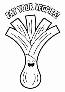 Leeks Coloring Page 1