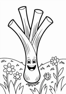 Leeks Coloring Page 2