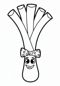 Leeks Coloring Page 3