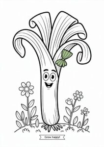 Leeks Coloring Page 4
