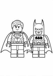 Lego Superman And Batman Coloring For Kids 2