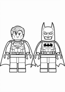 Lego Superman And Batman Coloring For Kids 3