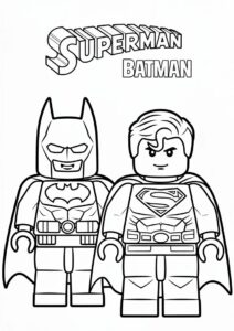 Lego Superman And Batman Coloring For Kids 4