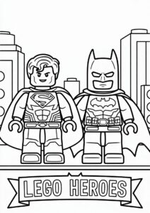 Lego Superman And Batman Coloring Sheet 1