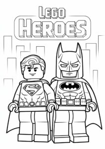 Lego Superman And Batman Coloring Sheet 2
