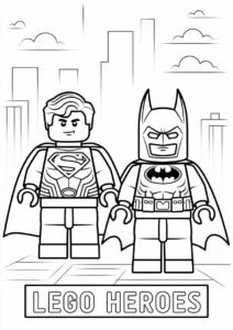 Lego Superman And Batman Coloring Sheet 3