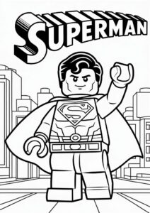 Lego Superman Coloring Page For Kids 1