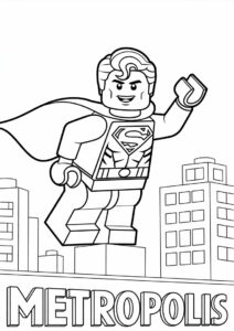 Lego Superman Coloring Page For Kids 2