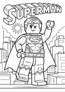 Lego Superman Coloring Page For Kids 4
