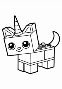 Lego Unicorn Cat Unikitty Coloring Page 2