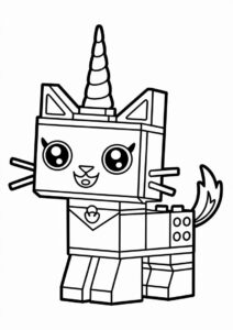 Lego Unicorn Cat Unikitty Coloring Page 5