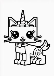 Lego Unicorn Cat Unikitty Coloring Page 6