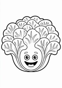 Lettuce Coloring Sheet 2