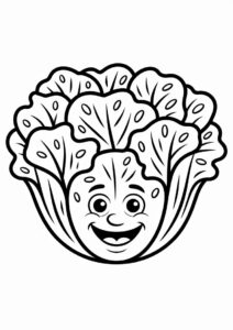 Lettuce Coloring Sheet 3