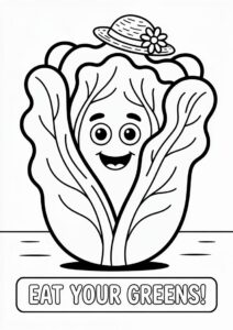 Lettuce Coloring Sheet 4