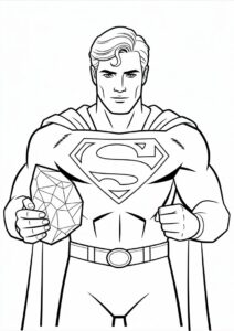 Lex Luther Holding Kryptonite Coloring Sheet 3