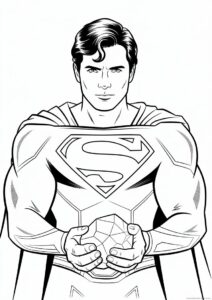 Lex Luther Holding Kryptonite Coloring Sheet 4