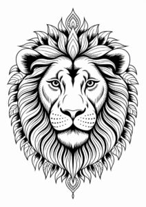 Lion Mandala Coloring Page For Adults 2