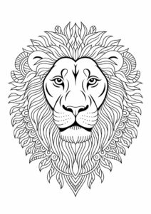 Lion Mandala Coloring Page For Adults 3