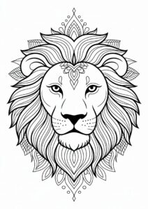 Lion Mandala Coloring Page For Adults 4