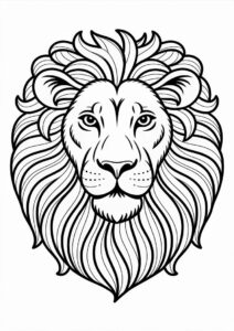 Lions Mane Coloring Page 1