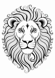 Lions Mane Coloring Page 2
